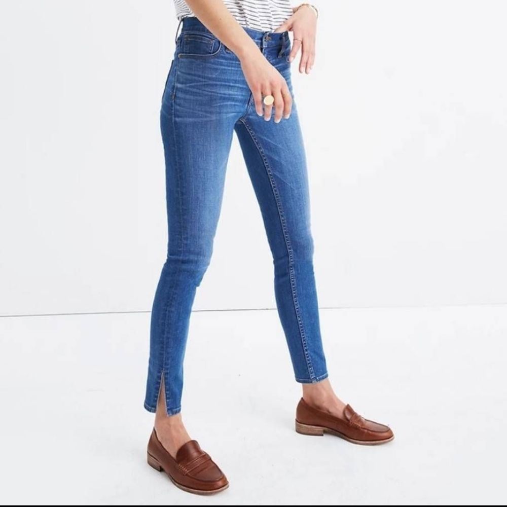 Madewell 9" High-Rise Skinny Jeans in Medium Bright Indigo Wash